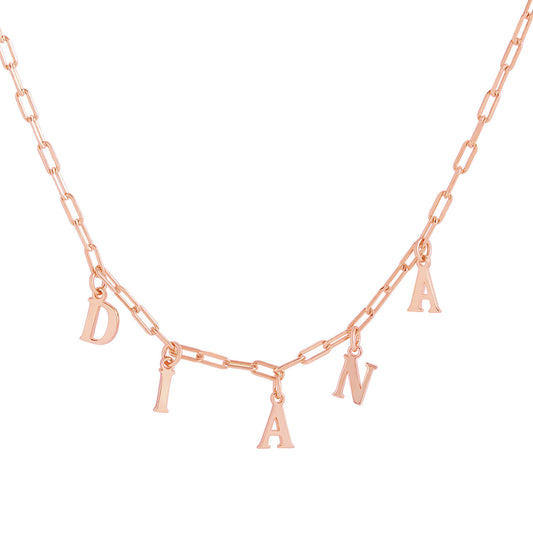 Personalized Lettered Name Drops Necklace